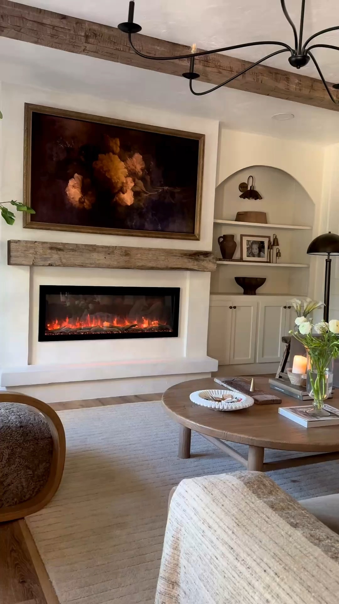 Living room for spring! I love this new vase. I have real florals in it for now. Shop my home decor here! New coffee table. Brown velvet sectional  

#LTKSeasonal #LTKHome