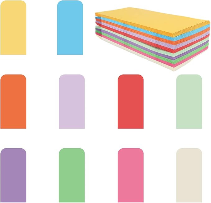 Cash Envelopes 120 Pack 3.5x6.5inch,Colored envelope，Seed envelope，Coin envelope，Colored en... | Amazon (US)