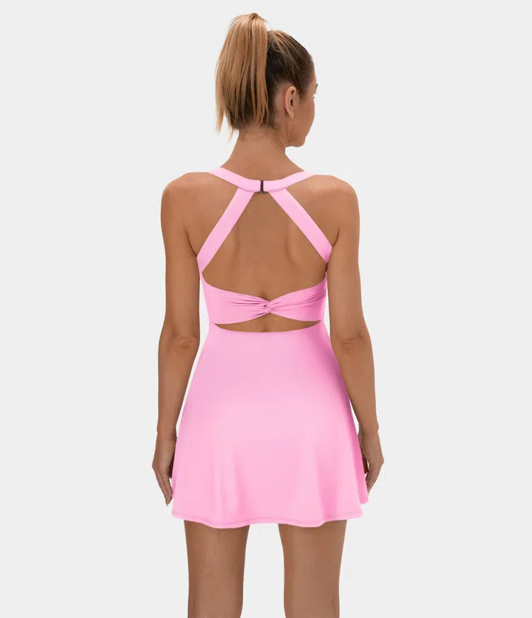 Women’s Backless Twisted Active Dress-Easy Peezy Edition - Halara | HALARA