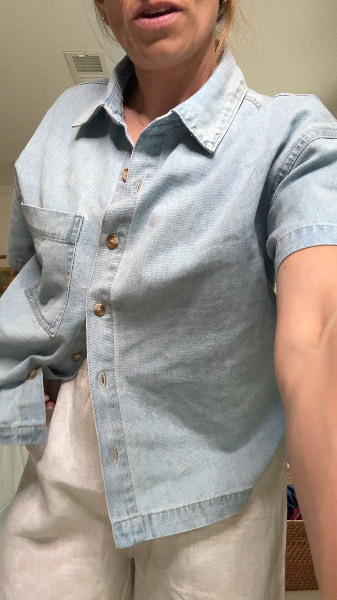 Another pair of linen pants that are oversized and borderline see-through. 

If this is how they are supposed to fit, it is not flattering.  

 #LTKSeasonal #LTKOver40 #LTKPetite