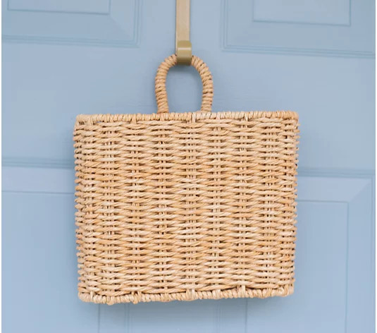 Indoor/Outdoor 10" Woven Door Basket by Lauren McBride | QVC