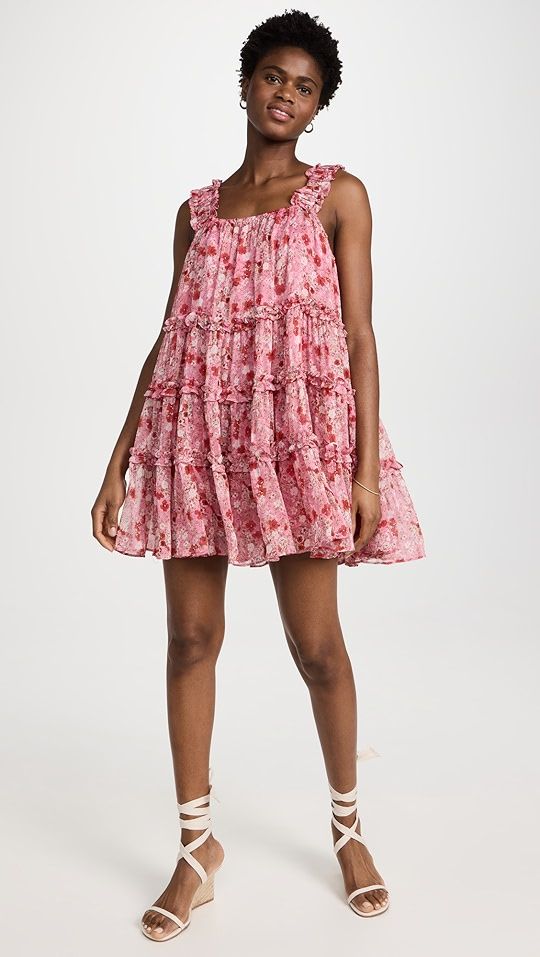 Floral Chiffon Flounce Mini Dress | Shopbop