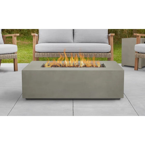 Aegean 14.625'' H x 41.75'' W Steel Outdoor Fire Pit Table with Lid | Wayfair North America