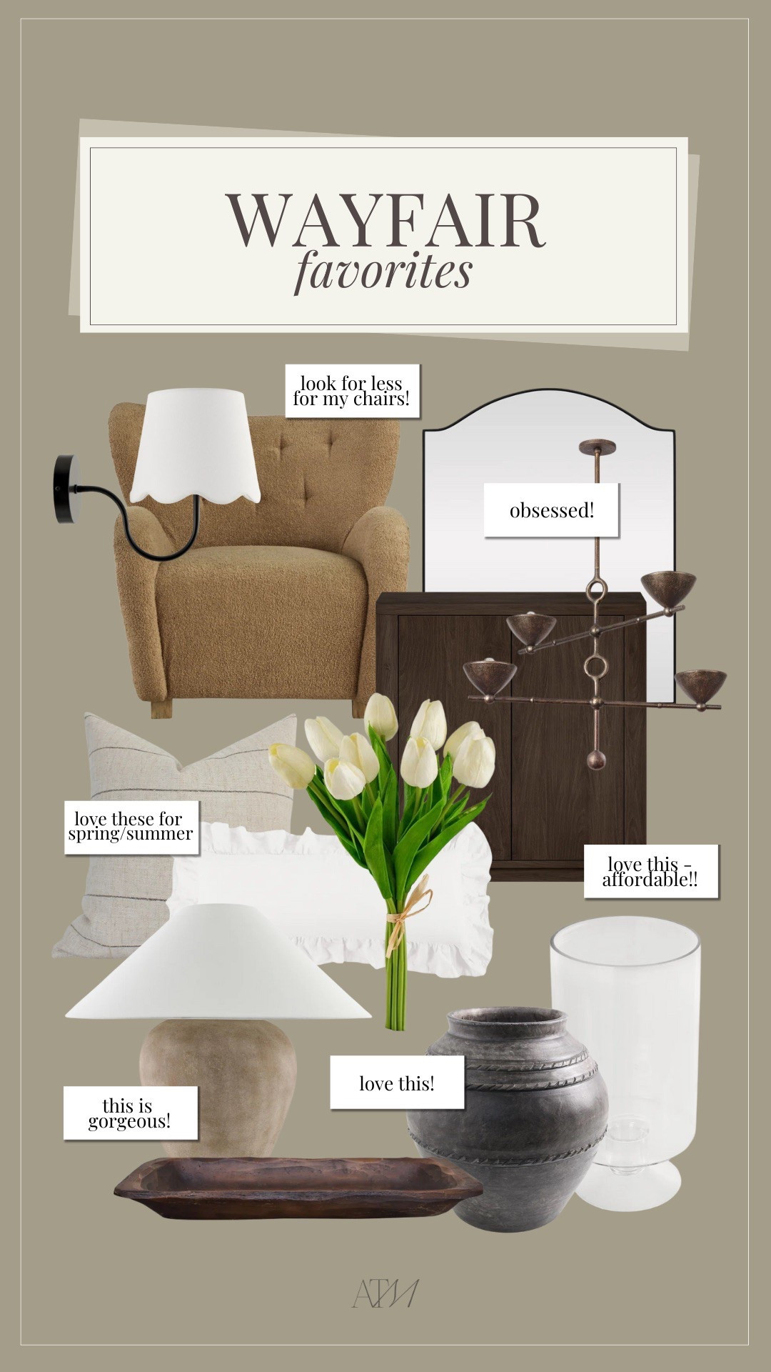 Wayfair favorites!

wayfair, rustic modern home, neutral home decor, seasonal home, unique chandelier 

#LTKHome #LTKSeasonal #LTKStyleTip