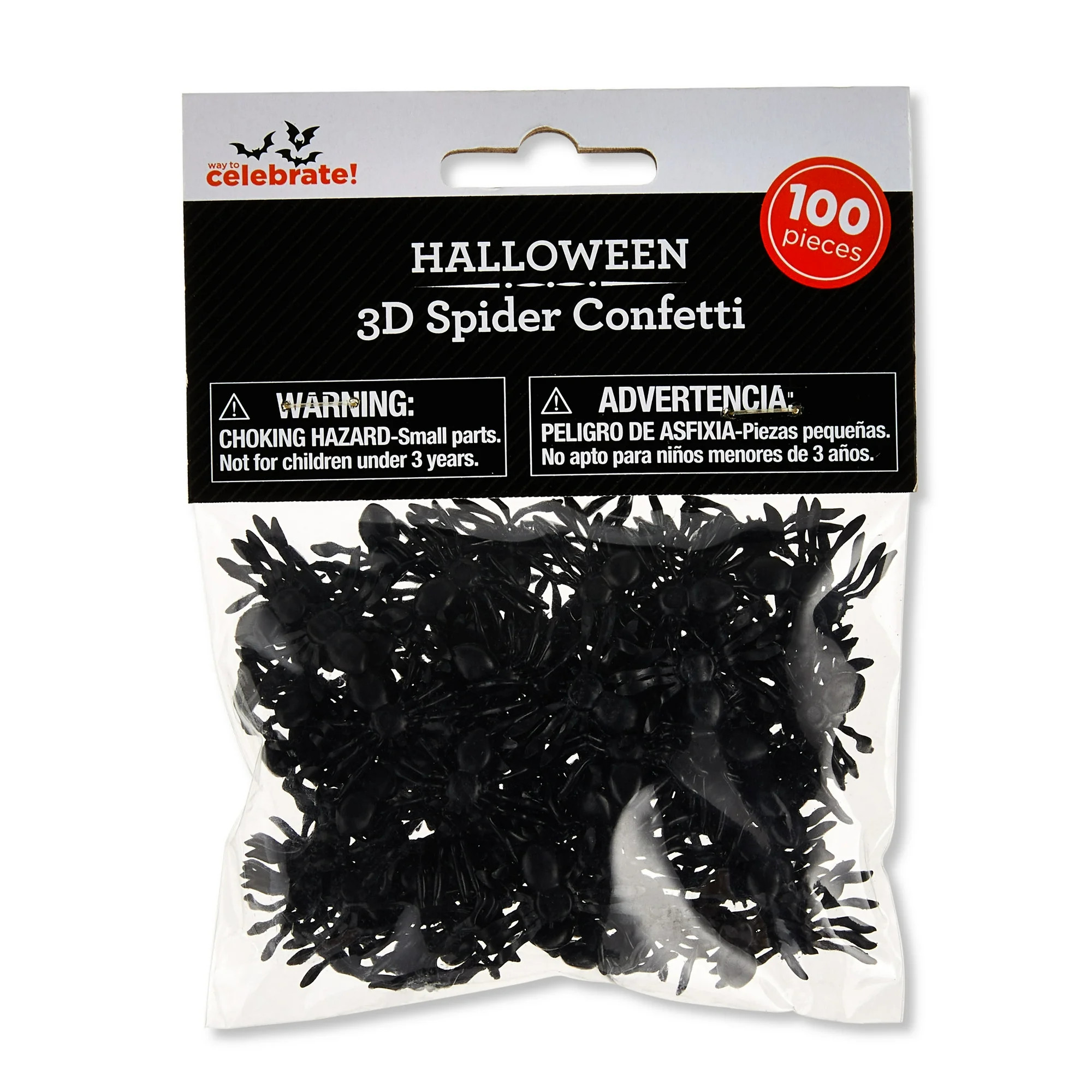 Halloween 3D Spider Confetti, 100 Count, by Way To Celebrate | Walmart (US)