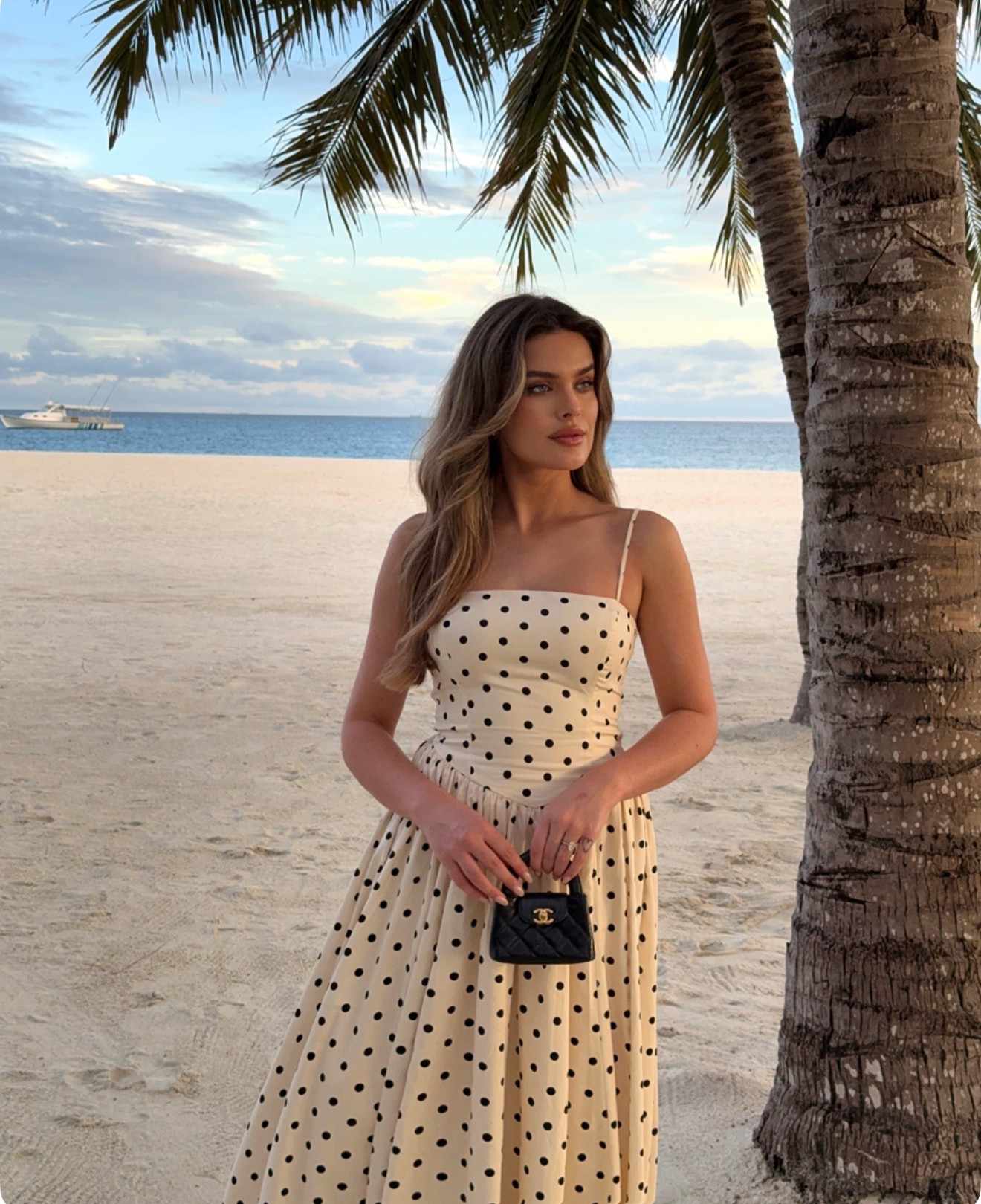 Polka dot midi dress. Holiday outfit. 

#LTKtravel #LTKuk #LTKspring