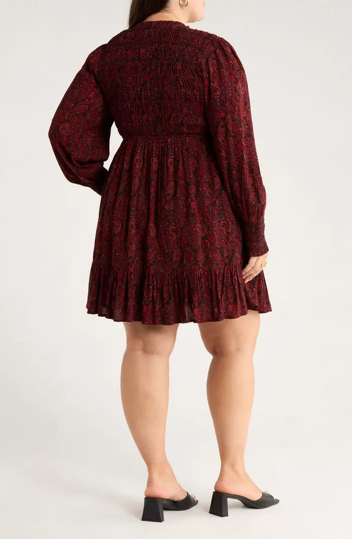 Long Sleeve Smocked Bodice Dress | Nordstrom