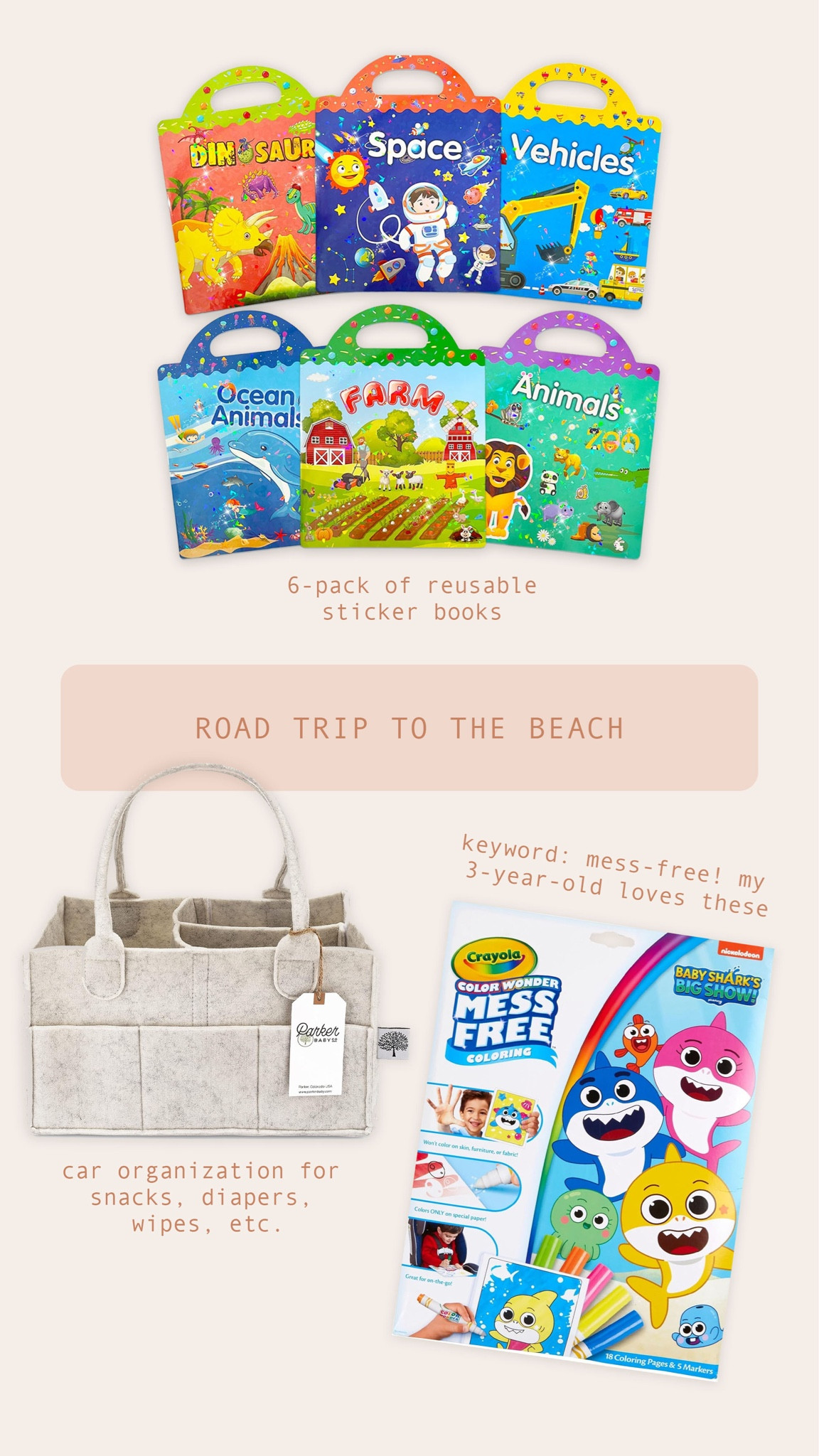 Some recent purchases for a road trip with a 3-year-old and a 1-year-old 🚙

#LTKTravel #LTKKids