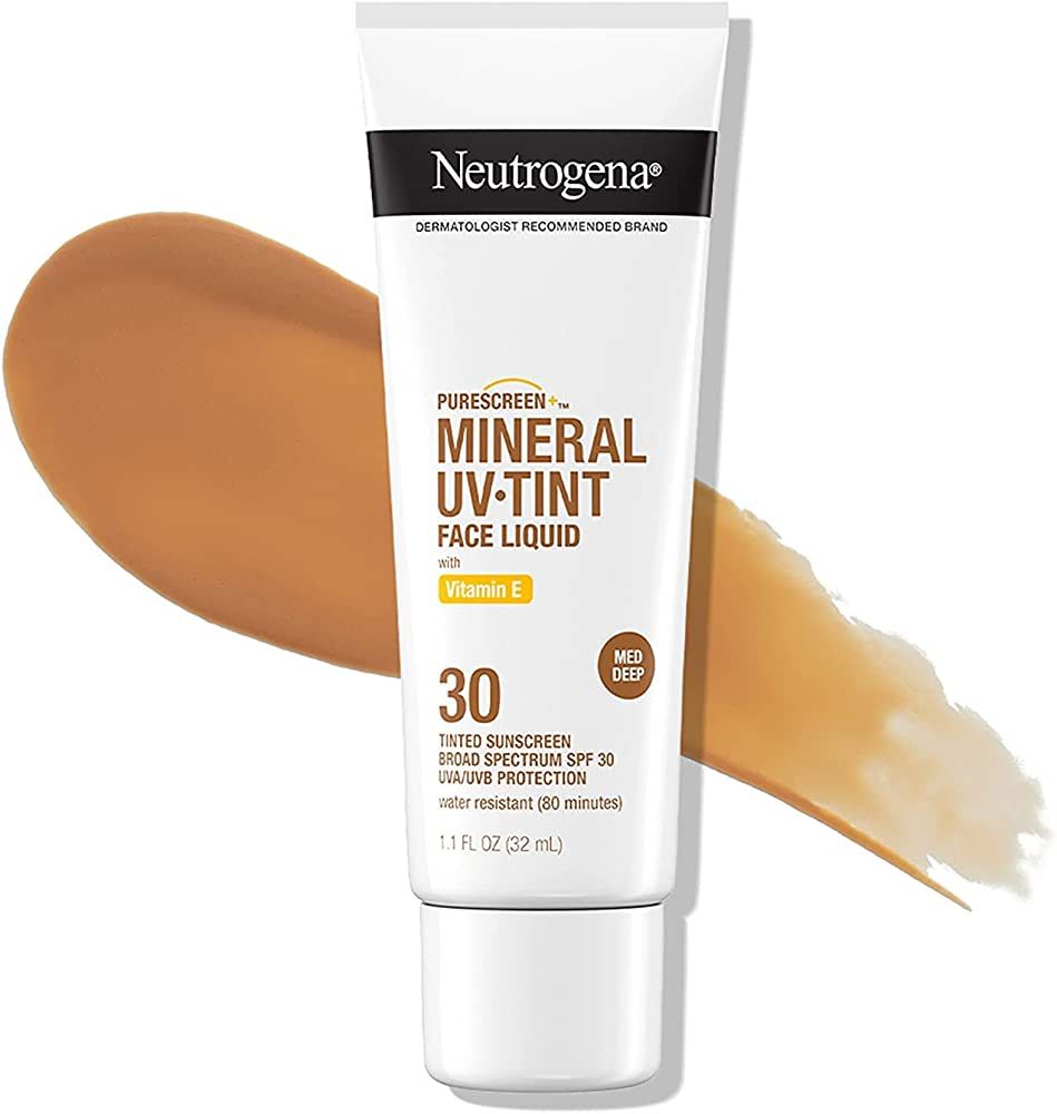 Neutrogena Purescreen+ Tinted Sunscreen for Face with SPF 30, Broad Spectrum Mineral Sunscreen wi... | Amazon (US)