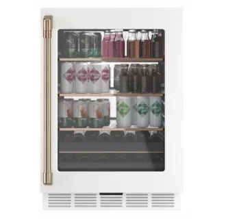 Cafe CCP06BP4PW2 White / Brushed Bronze 24 Inch Wide Beverage Center | Build.com, Inc.