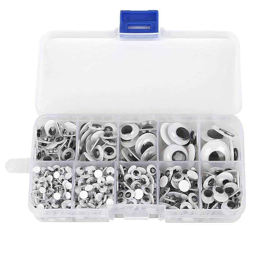 750pcs Wiggle Eyes Self-Adhesive Googly Eyes, 4mm~18mm | Amazon (US)