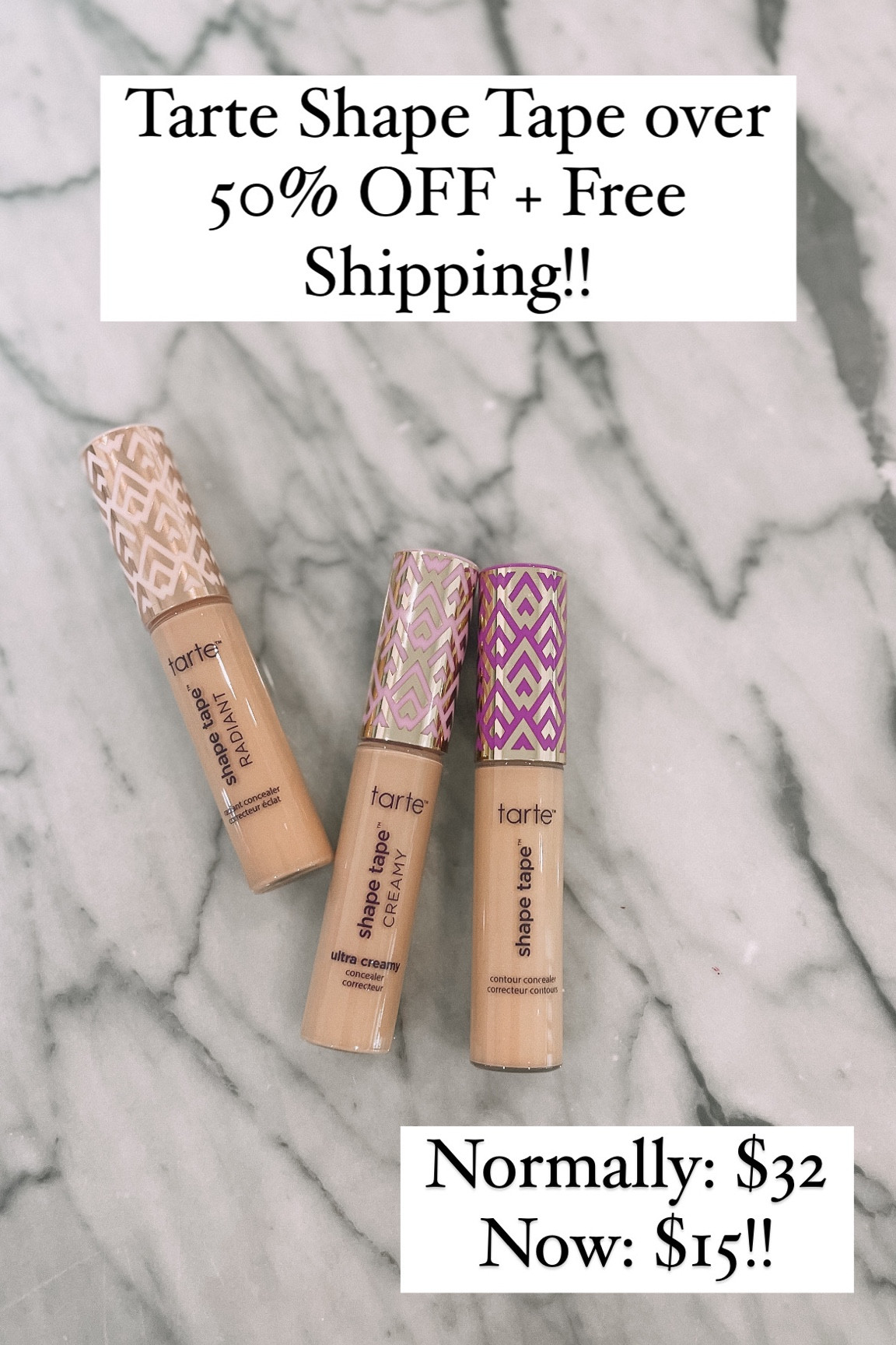 My all time favorite concealer is on sale for only $15 right now!!! I use shades Light Medium or Light Medium Sand. Sale works on the original, creamy, and radiant versions. ALL are great!!!