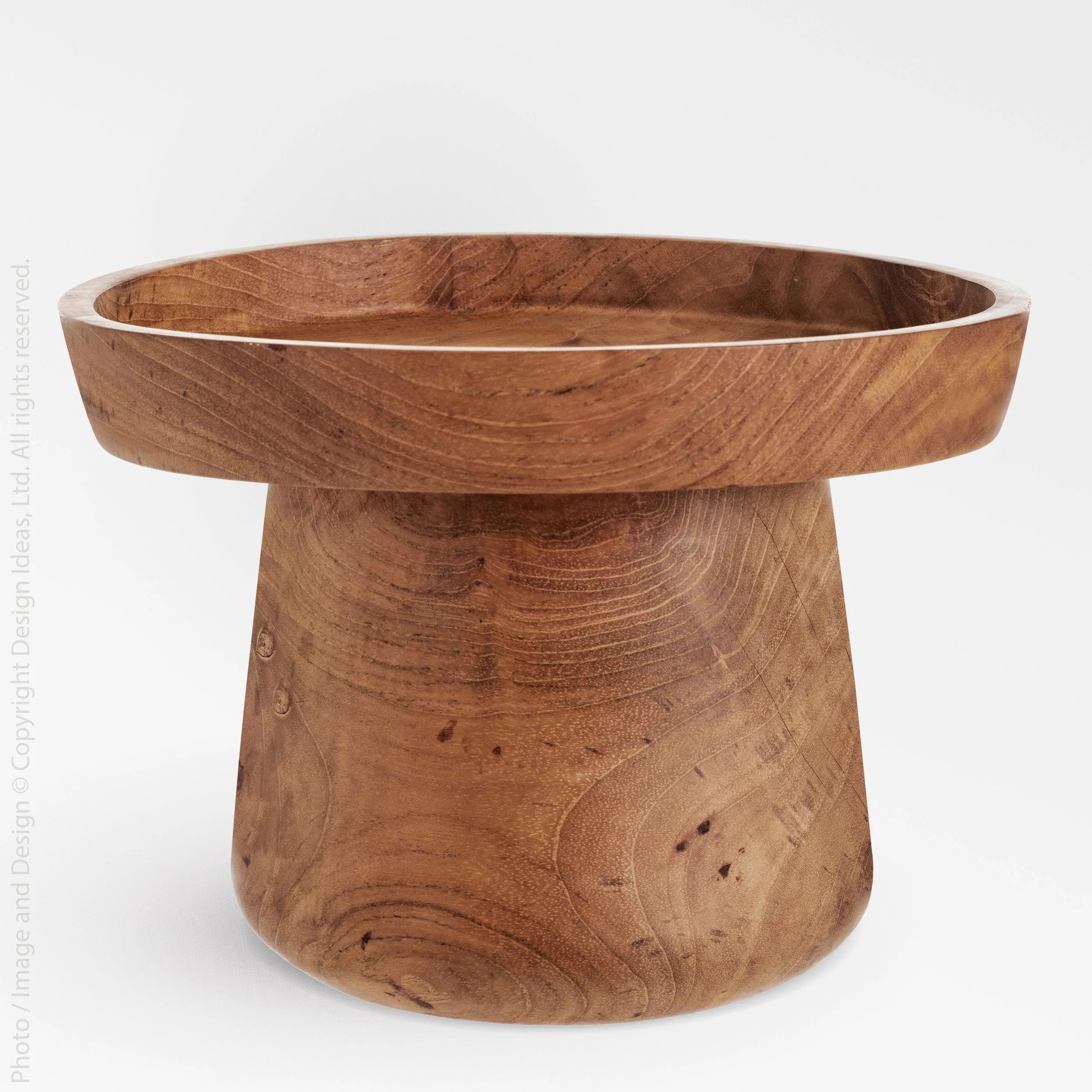 Chiku™ Carved Teak Wood Riser (8.6 dia) | Texxture Home