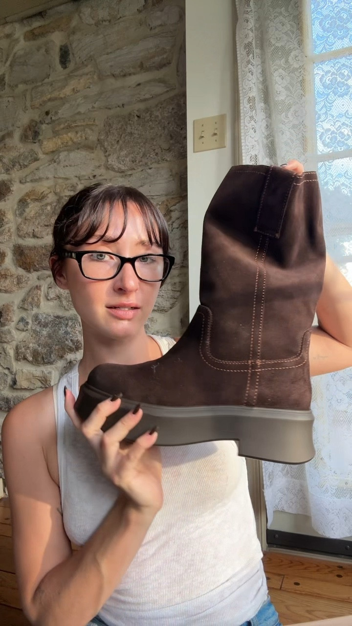 the best dupe for my dream miu miu boots 🤎 Steve Madden has done it again 