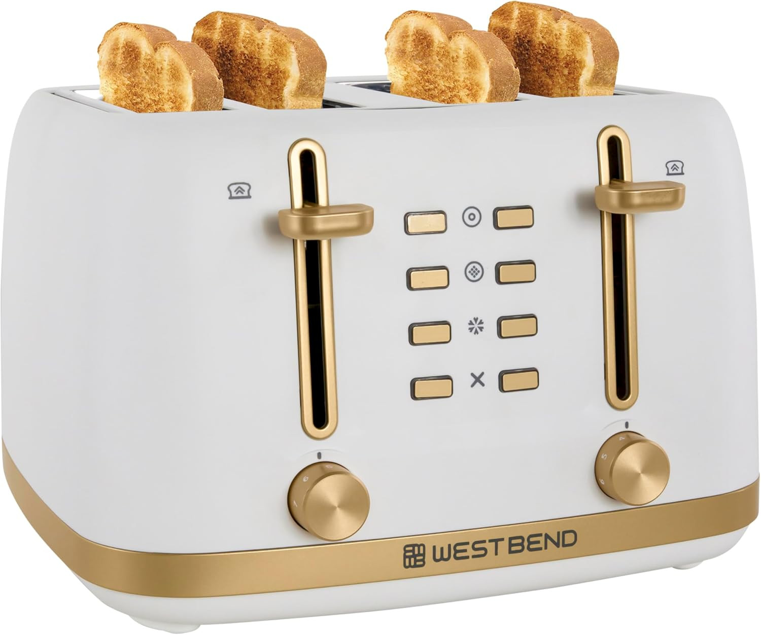 West Bend Timeless 4-Slice Toaster, White Gold | Amazon (CA)