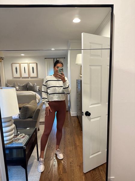 Love this outfit for cooler spring days!  

Casual outfit ideas, weekend outfit, striped sweater, Amazon leggings, Amazon fashion, spring outfit ideas, casual, spring clothes, spring sweater

#LTKstyletip #LTKSeasonal #LTKfitness