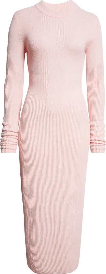 Ramona Long Sleeve Wool Blend Rib Sweater Dress | Nordstrom
