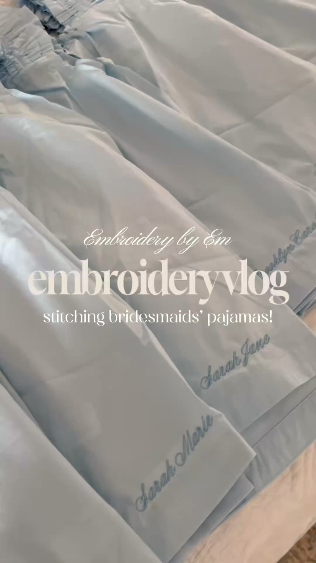 perfection!!!! loved embroidering these getting ready pjs for 9 bridesmaids! 

#embroidery #embroiderybusiness #embroiderymachine #bridesmaid #bridesmaids

#LTKWedding #LTKvlog