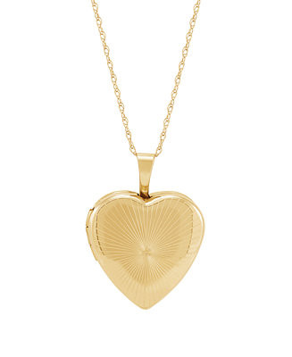 Heart Pendant Necklace in 14k Yellow Gold | Macy's