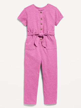 One-Piece Tie-Front Jumpsuit for Toddler Girls | Old Navy (US)