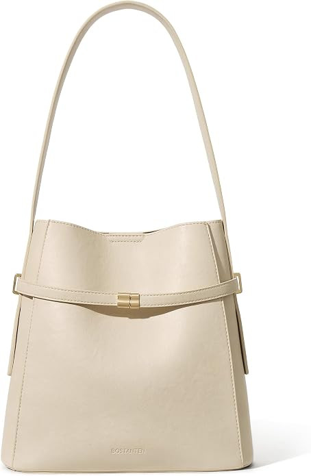 BOSTANTEN Vegan Leather Purses for Women Quiet Luxury Shoulder Bucket Bag | Amazon (US)