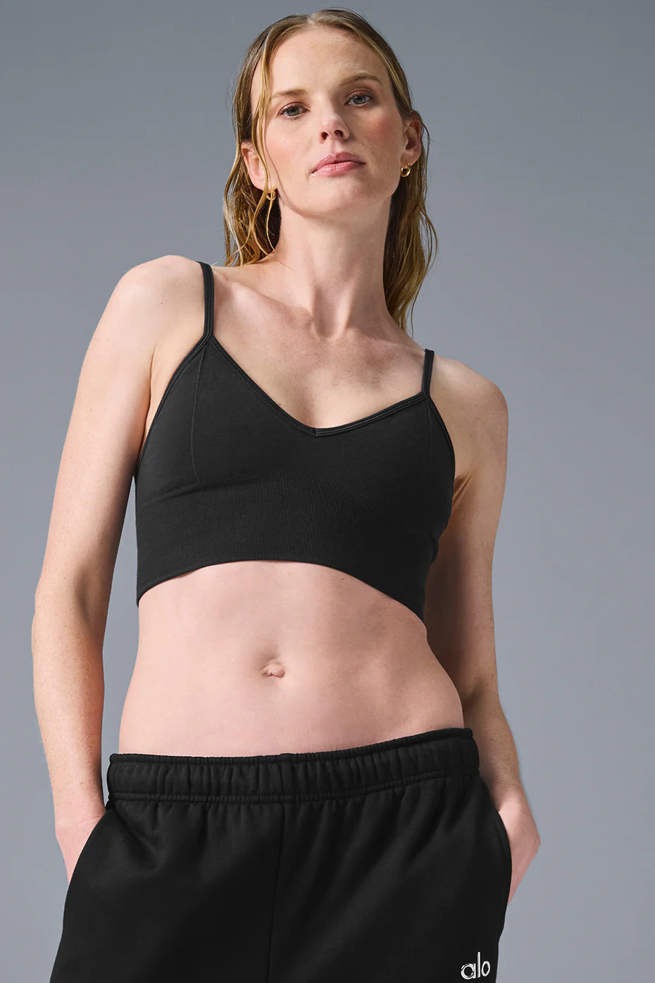 ALO | Delight Bralette Bra in Black, Size: Small | Alo Yoga (US)