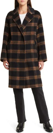 Lore Plaid Wool Blend Coat | Nordstrom