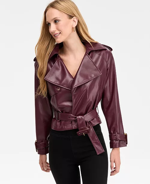 I.N.C. International Concepts Women's Faux-Leather Biker Jacket, Macy's Exclusive  - Macy's | Macy's