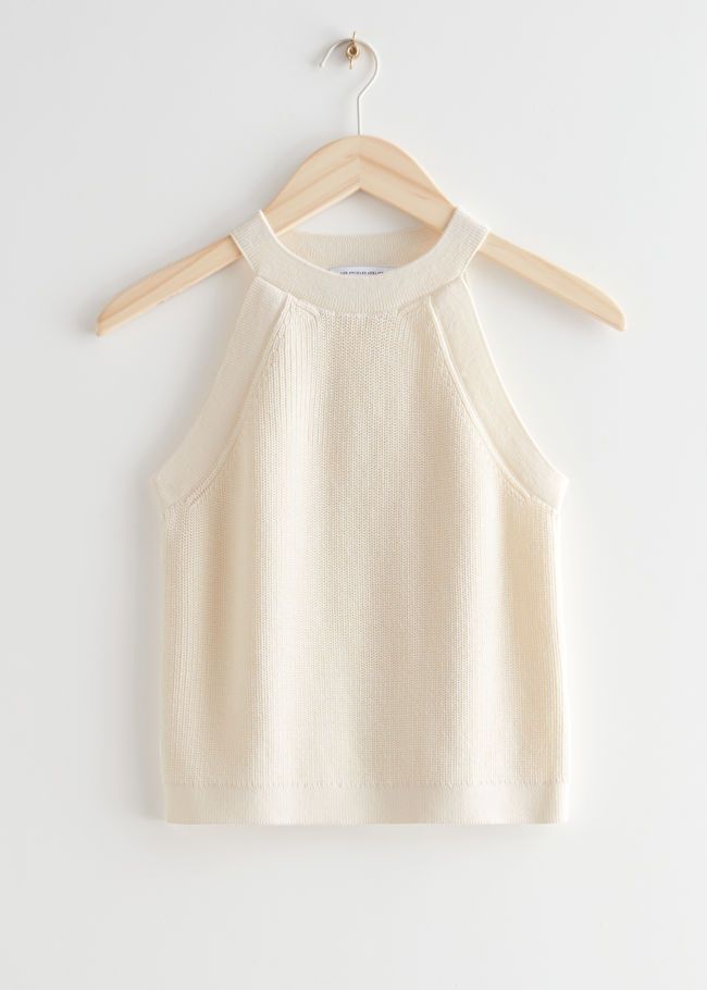 Fitted Halter Knit Top | & Other Stories US