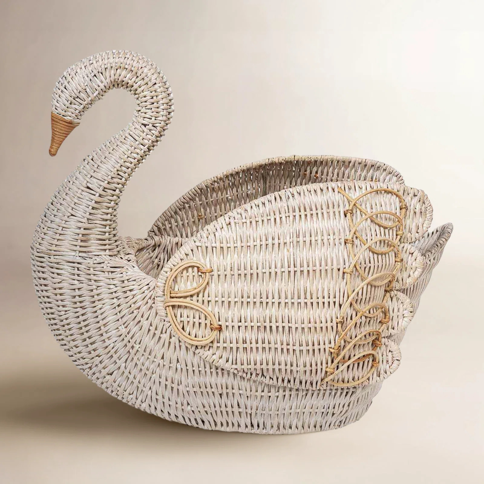 Provence Rattan Swan Basket | Wayfair North America