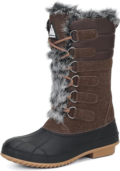 Mishansha Winter Snow Boots Women Outdoor Lady Non-slip Warm Waterproof Insulated Duck Booties on... | Amazon (US)