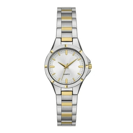 George Men s Wristwatch Two-tone Silver and Gold 36mm Round Case Silver Dial and Two-toned Silver and Gold 3-link Bracelet (FMDOGE061) | Walmart (US)