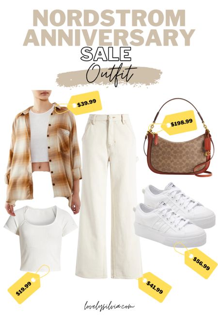 Nsale outfit idea! 

Plaid shirt, white cargo pants, white tshirt, shoulder bag, white sneakers, Nordstrom sale, Nordstrom anniversary sale

#LTKstyletip #LTKxNSale #LTKsalealert