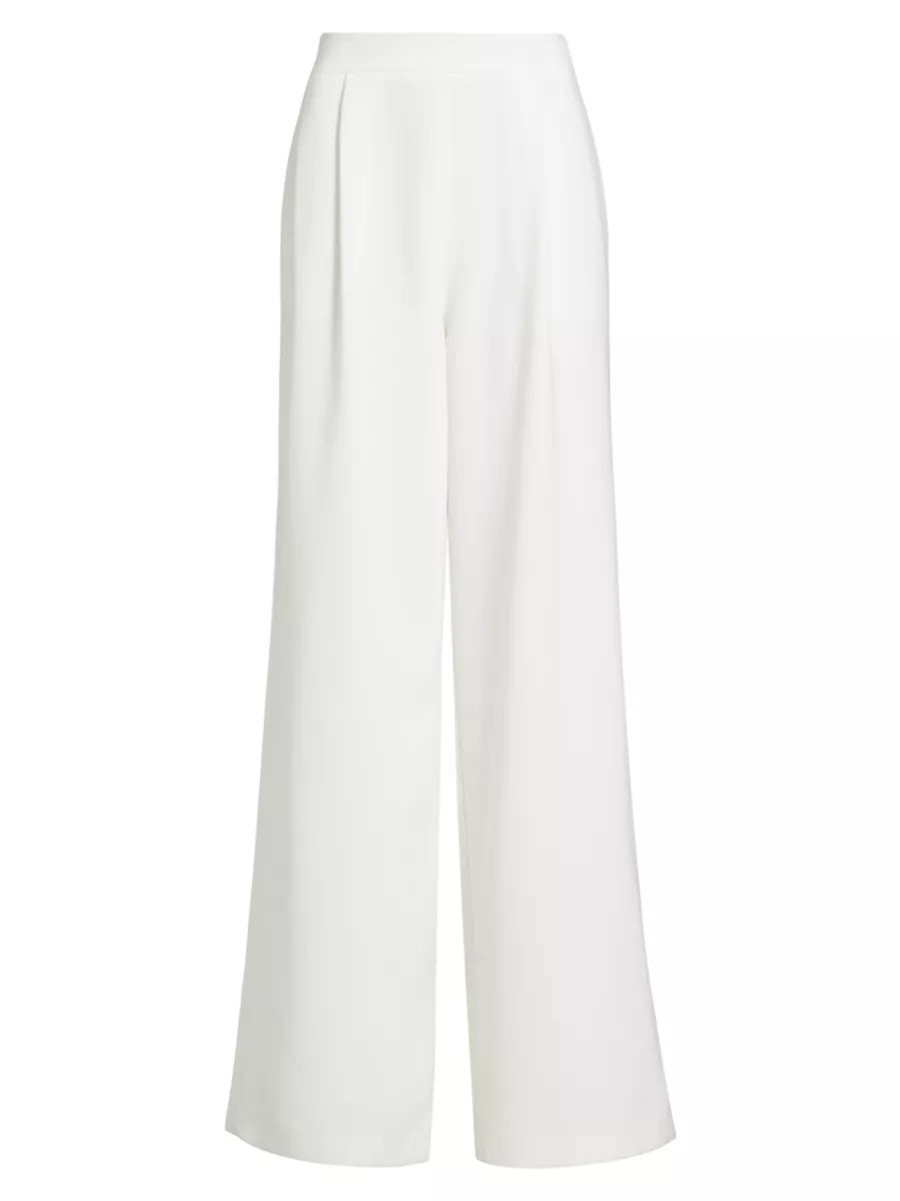 Hailey Pleated Wide-Leg Trousers | Saks Fifth Avenue