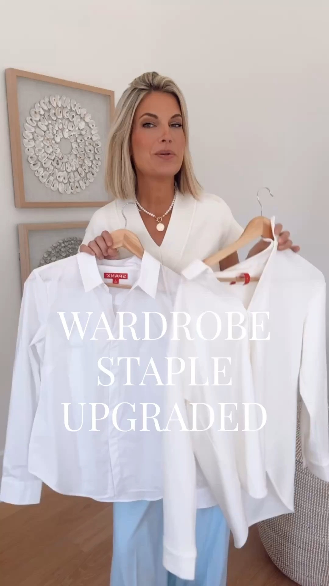 A classic white button down - UPGRADED by @Spanx ! The no gape shift helps you keep from showing chest in the office and the air essentials button down is the most polished lounge shirt you’ll ever own. I have size small in the tops and small tall in the linen trousers. Use my new customer discount code for 15% off and free shipping: RACHELXSPANX.

#LTKgrwm #LTKootd #LTKOver40