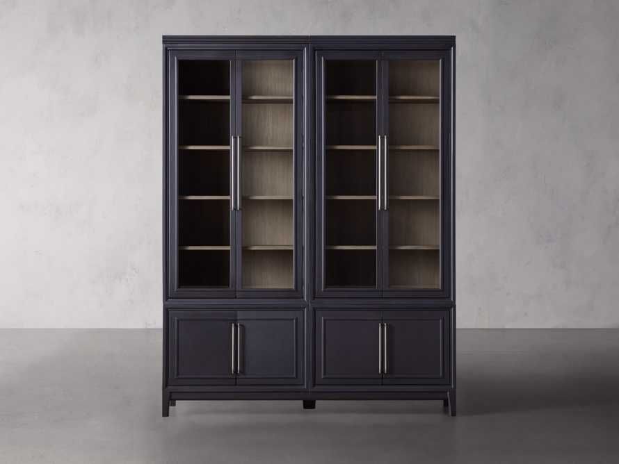 Rowan Modular Clear Glass and Wood Cabinet | Arhaus