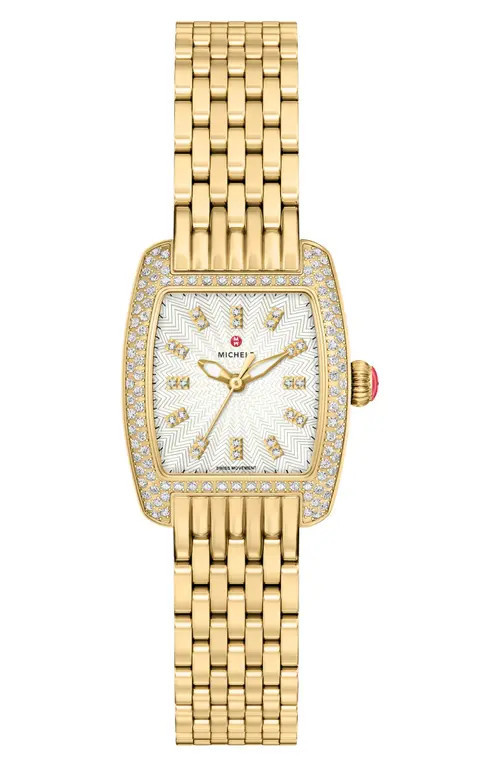 MICHELE Urban Petite 18K Gold Plate Bracelet Watch, 22mm at Nordstrom | Nordstrom