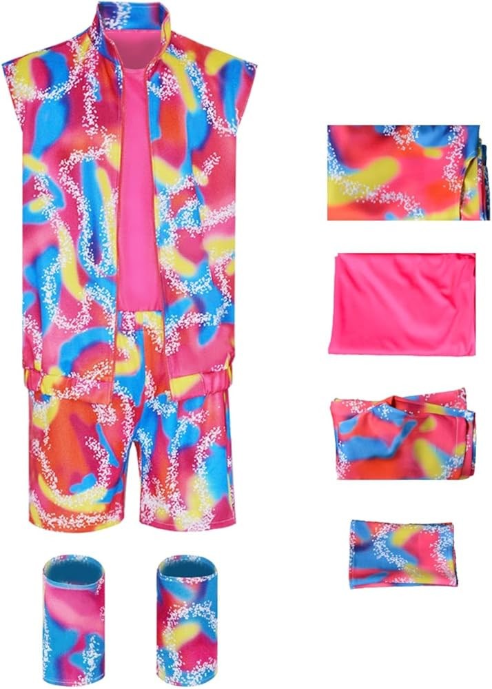 Kids Ken Costume Movie Doll Ken Cosplay 80s Retro Sports Short Sleeve Shirts Coat Pullover Pants ... | Amazon (US)