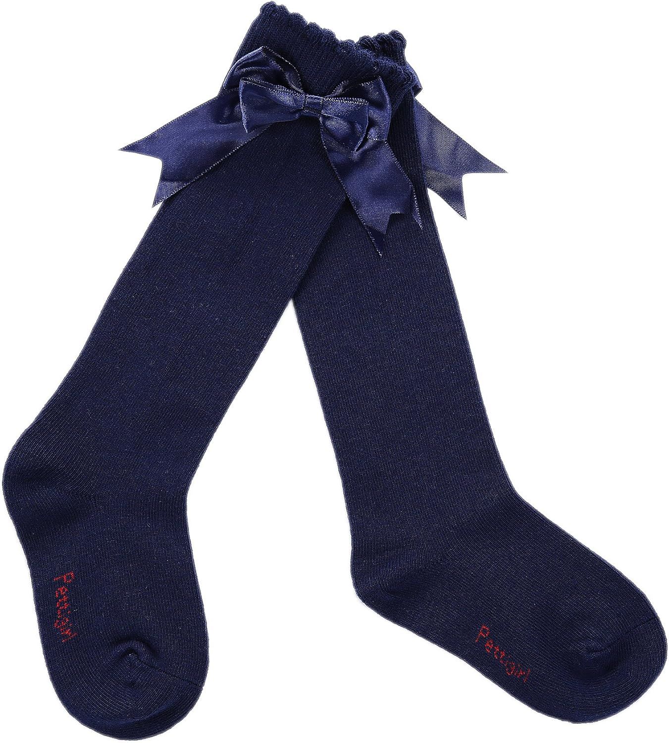 Pettigirl Girls Stretch Handmade Knee High Bow Sock Boutique | Amazon (US)