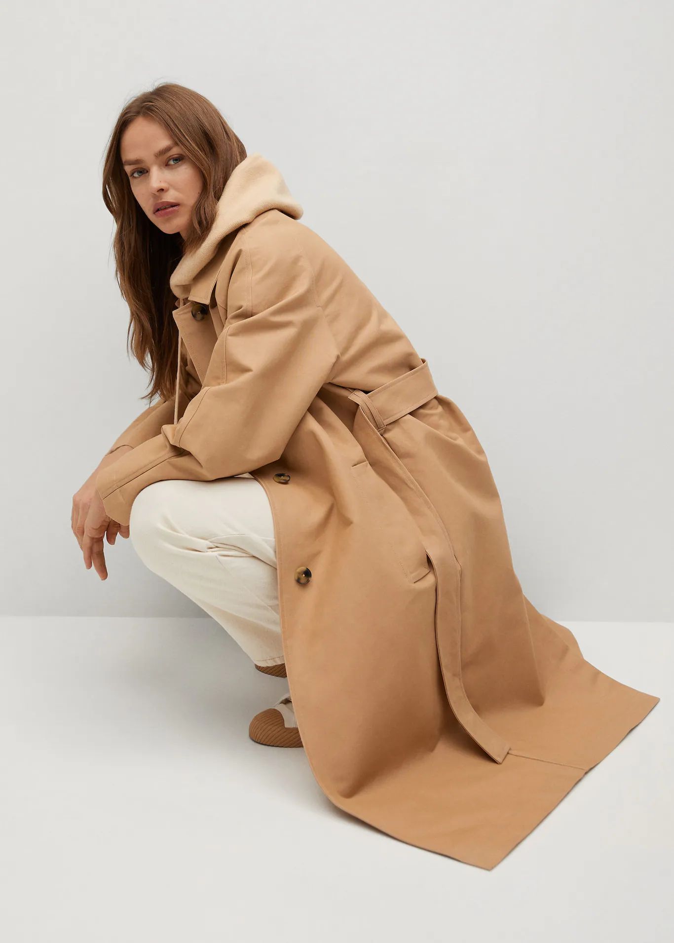 Water-repellent cotton trench | MANGO (US)