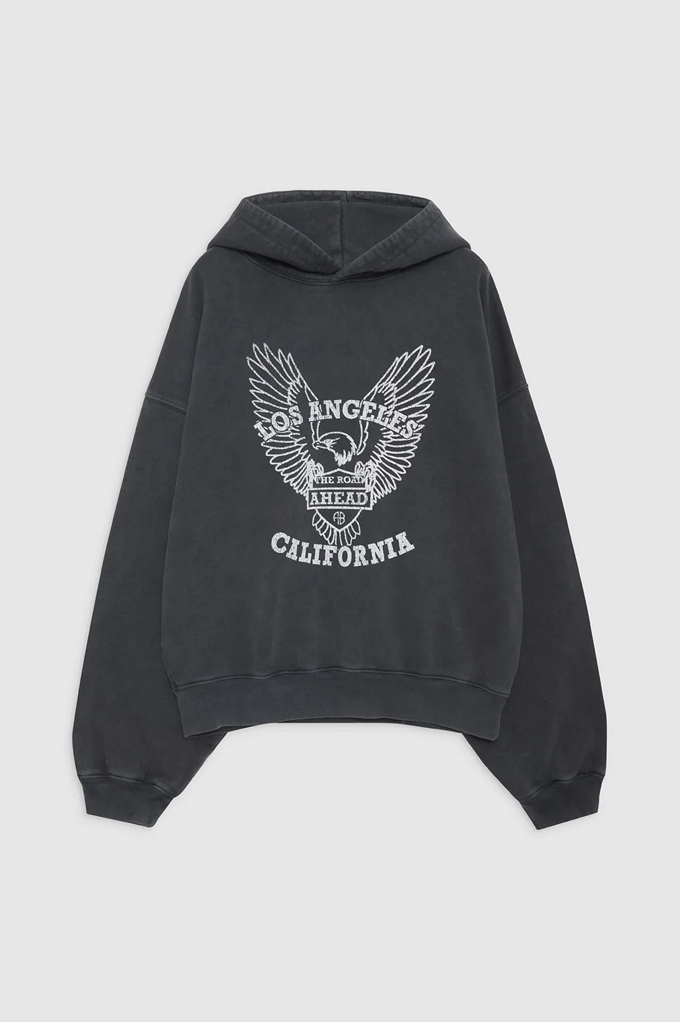 Alec Hoodie White Eagle - Washed Black | Anine Bing