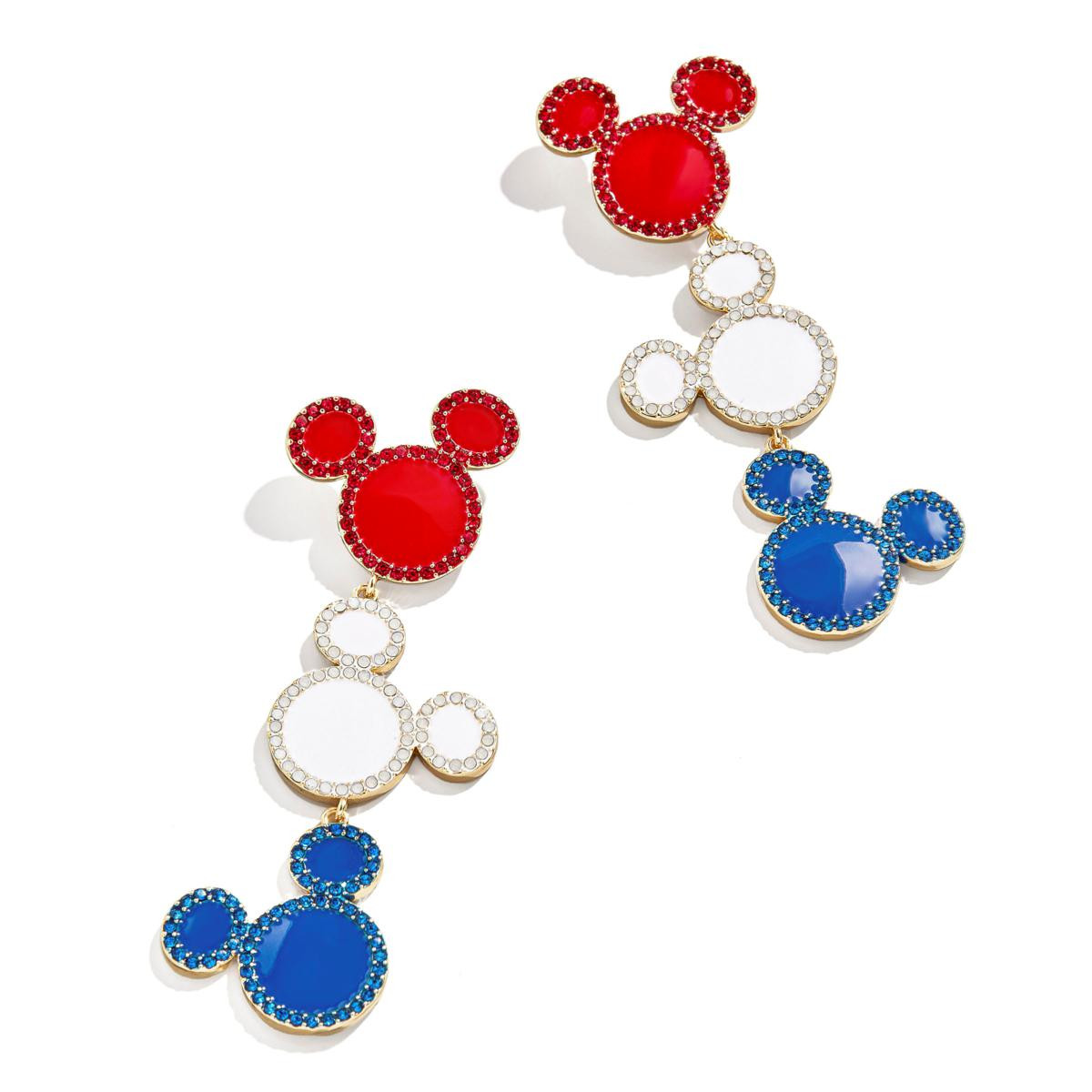 BAUBLEBAR Disney Mickey Mouse Americana Goldtone Drop Earrings | HSN