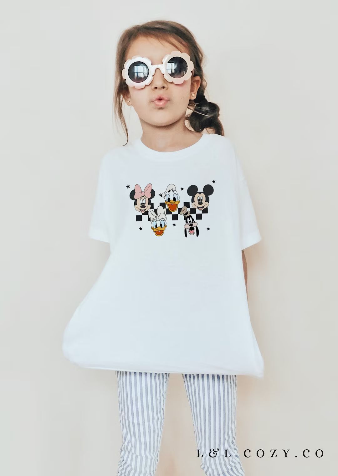 Kids Graphic Tee - Kids Disney Shirt - Kids Mickey Checkered | Etsy (US)