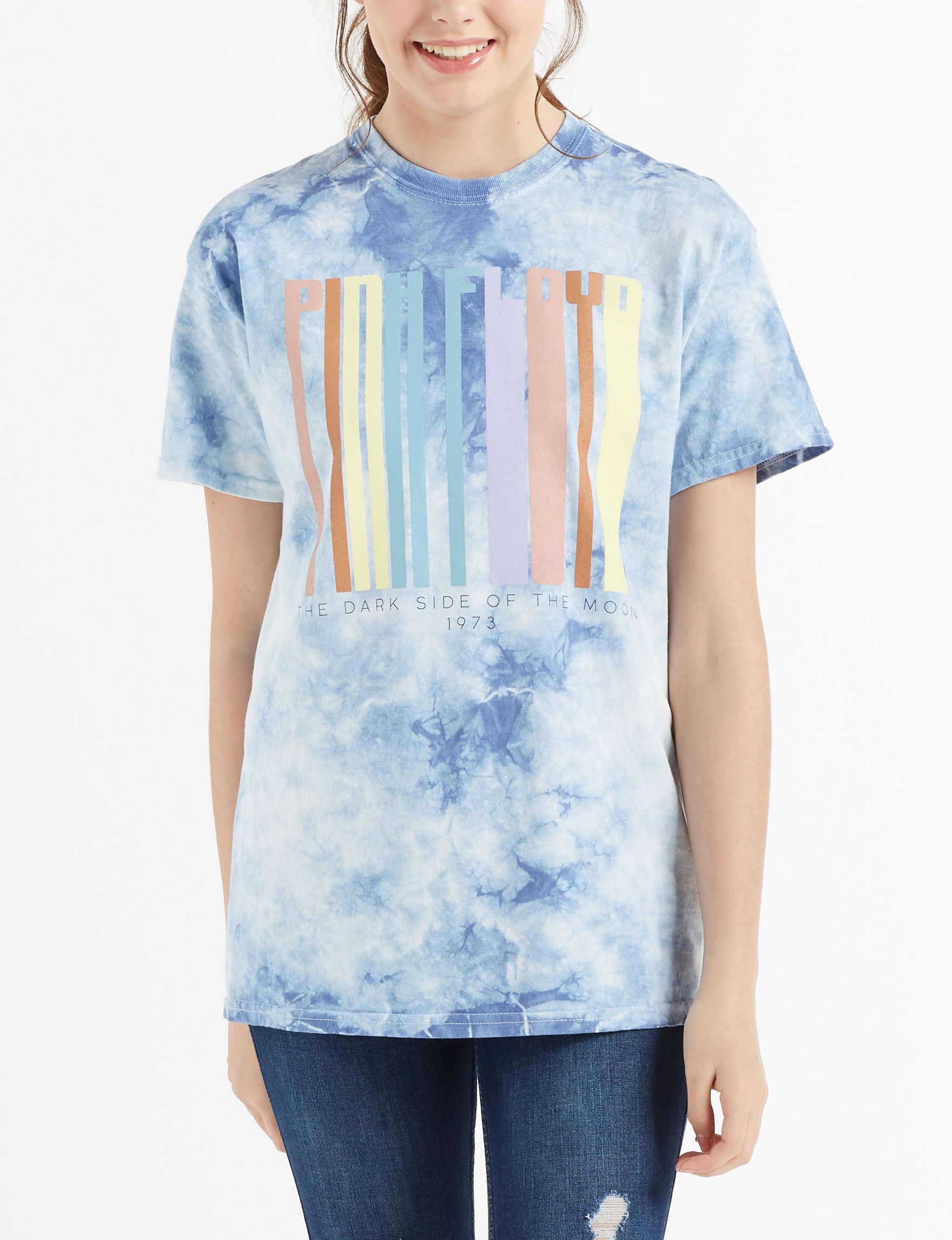 Cold Crush Juniors' Pink Floyd Crystal Tie Dye T-shirt | Stage Stores | Stage Stores