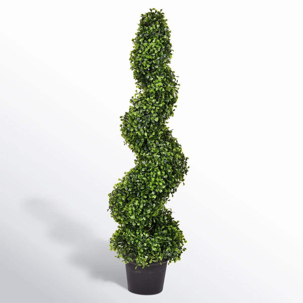 Artificial Potted Green Boxwood Spiral Tree | Birch Lane
