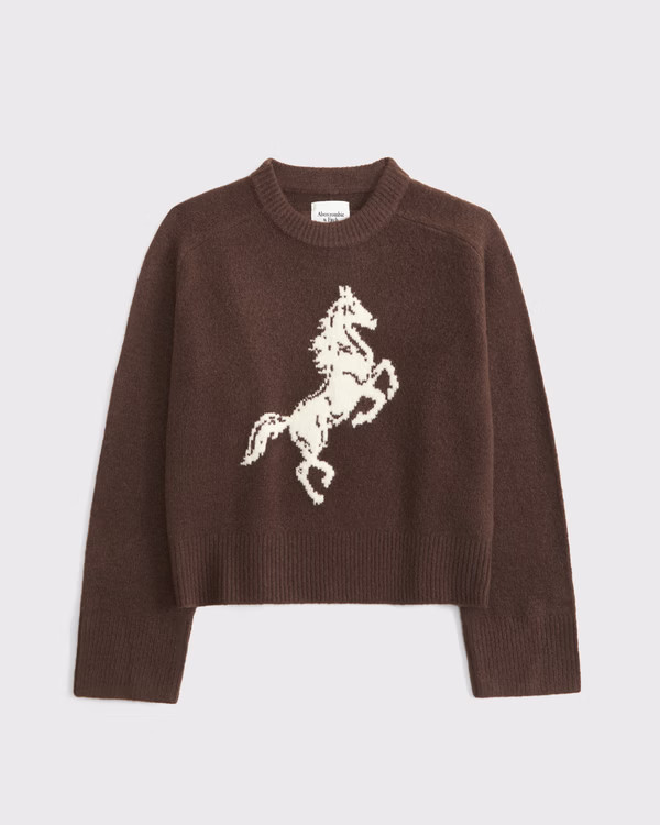 The A&F Madeline Western Crew Sweater | Abercrombie & Fitch (US)