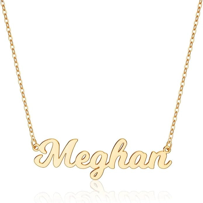 Ursteel Custom Name Necklace Personalized, 14K Gold Plated Personalized Name Necklace Dainty Name... | Amazon (US)