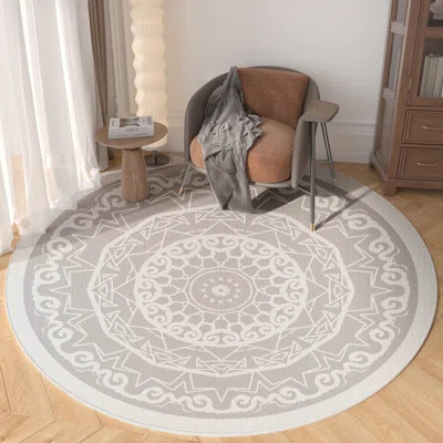 Round Rashana Area Rug with Non-Slip Backing | Wayfair North America