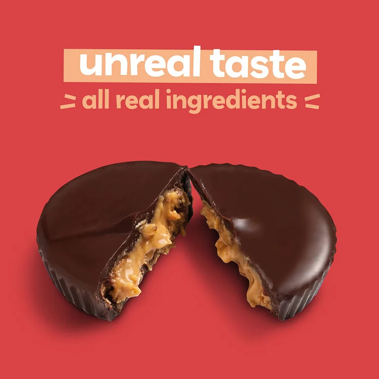 Unreal Dark Chocolate Peanut Butter Cups 4.2 oz | Walmart (US)