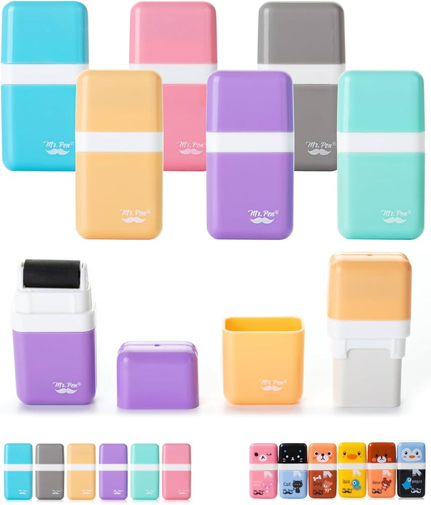 Mr. Pen- Erasers for Kids, 6 Pack, Pastel Colors, Eraser with Cover and Roller, Pencil Eraser, Cu... | Amazon (US)